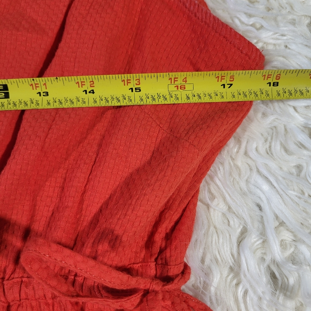 Faherty Brand sandbar Organic Cotton maxi dress Red Sleeveless Size Medium - Picture 11 of 11